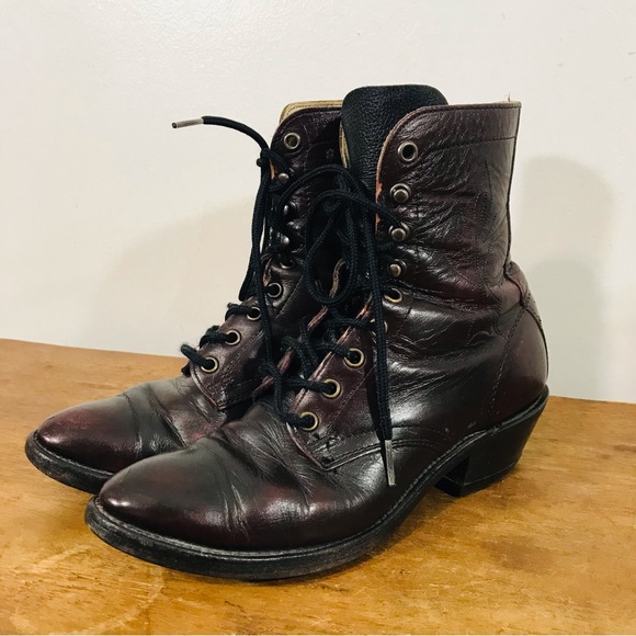 Shoes - Vintage cowboy style made in Canada leather boots